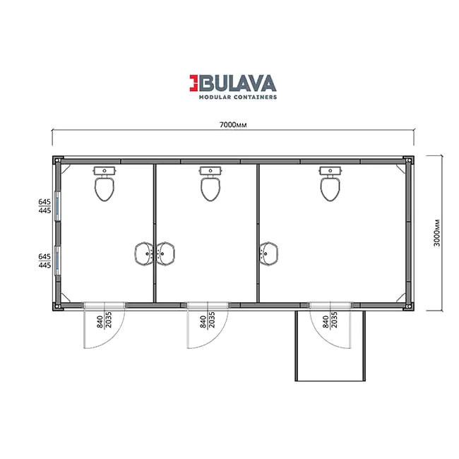 Туалетний блок 7×3, Фото 6