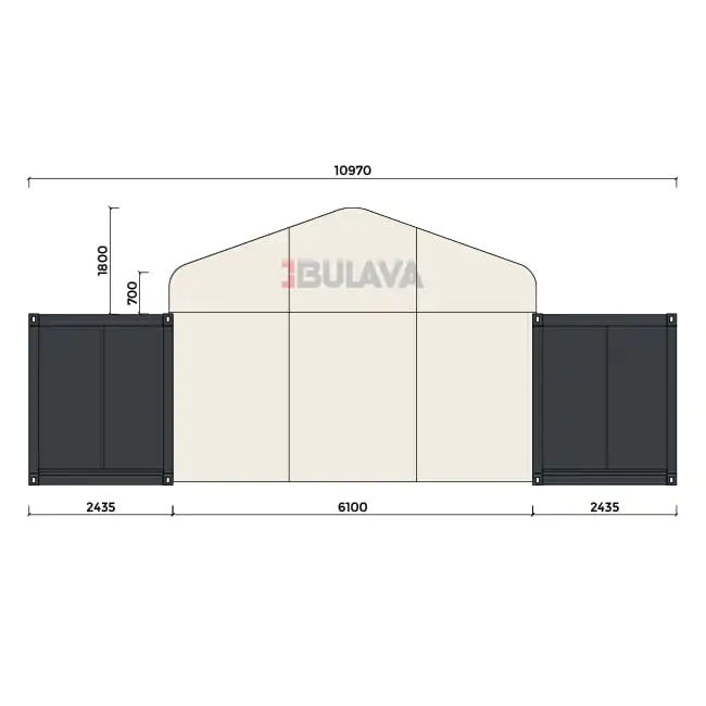 Тентовый навес ВM-2020.Н1.8ВС.FB, Фото 4