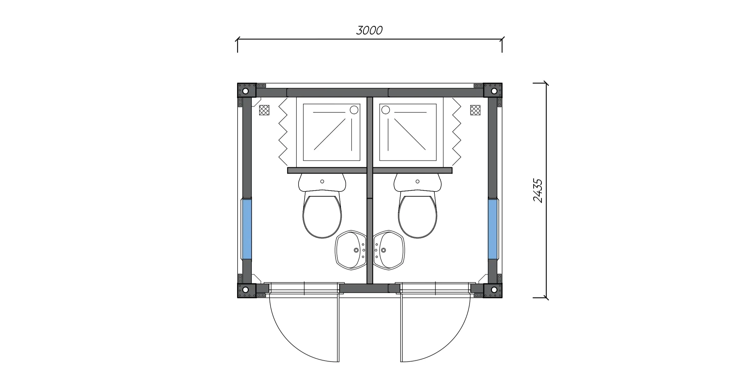 WC, shower cabin 3х2.4, Фото 15