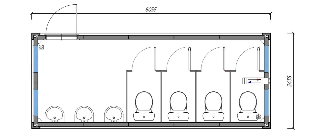 Туалетний блок 7×3, Фото 15 Туалетний блок 7×3, Фото 15